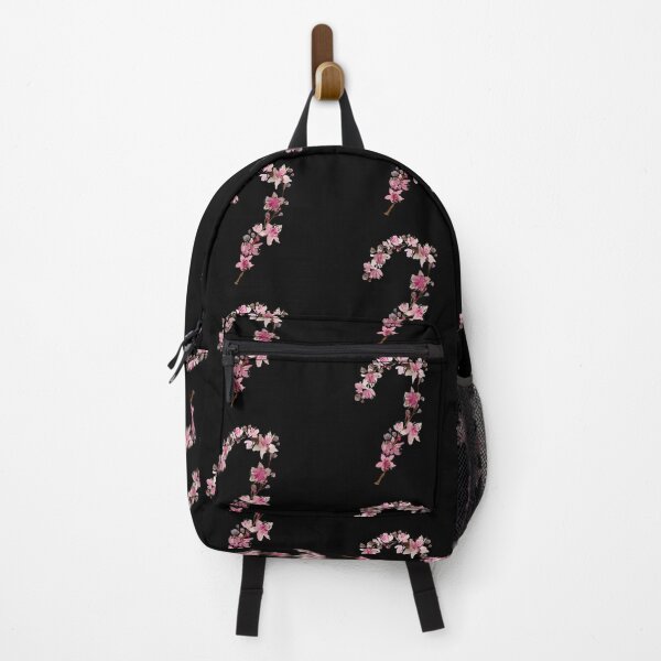 Item preview, Seamless black pattern sakura pink flower watercolor illustration designed and sold by Yana Mustafina | Boho Soulful Designs.