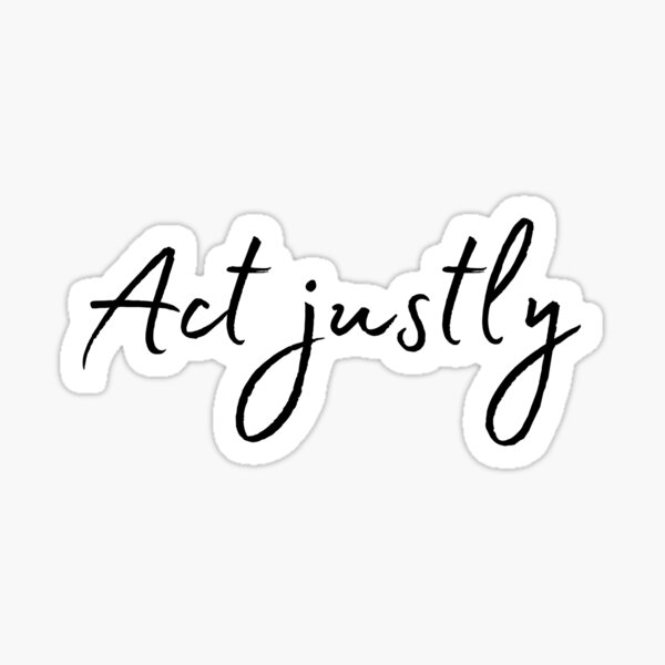 Vista previa del artículo con la obra «actuar con justicia», diseñado y vendido por variant designer.