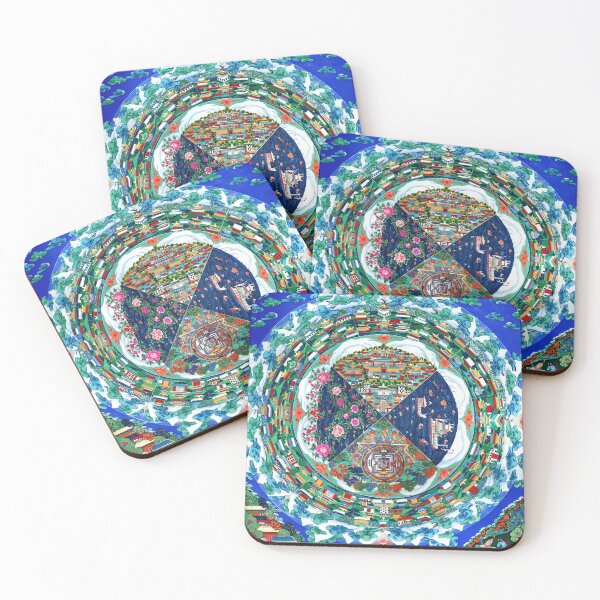 Item preview, Three Realms Thangka Buddhist Mandala Print designed and sold by Onodera.