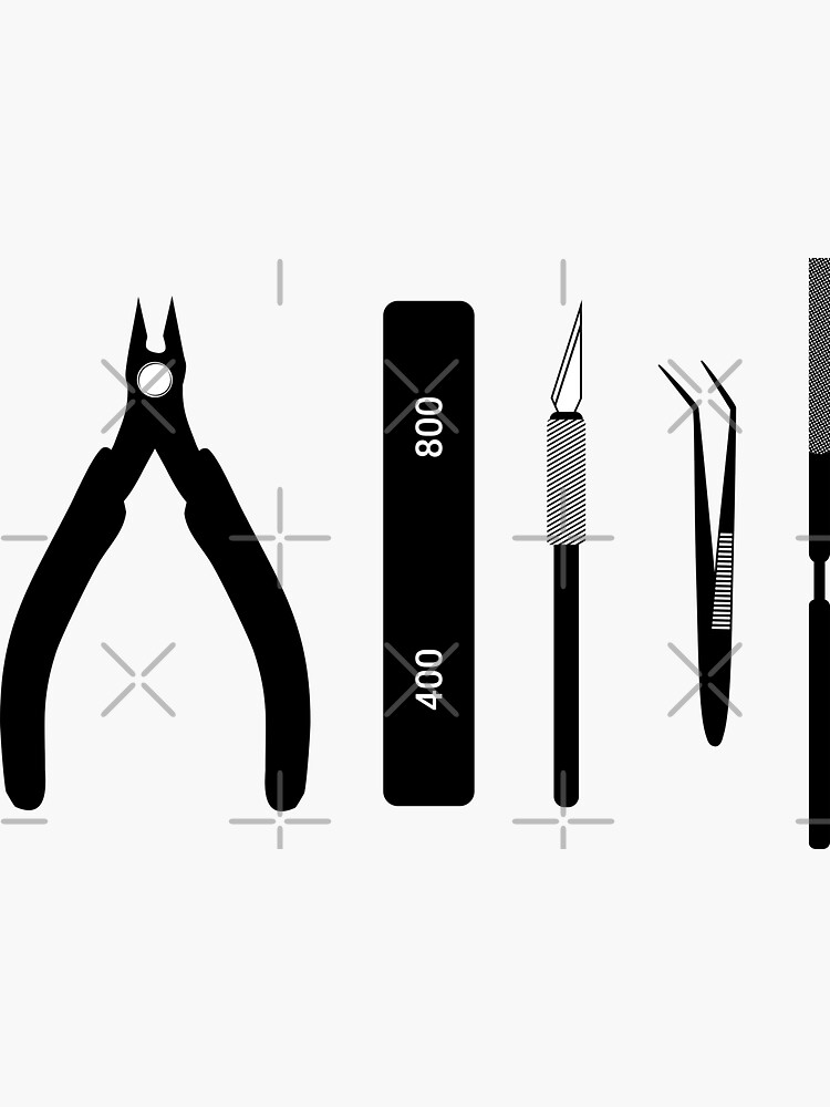 Gunpla Model Building Tools - Black and White Poster for Sale by Pieter  Bruwer