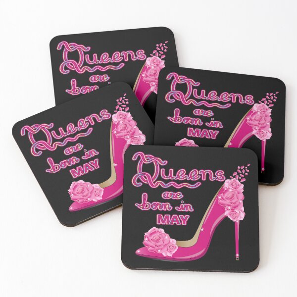 Item preview, Queens Are Born In May Pink Rose High Heel designed and sold by Isma Saleem.