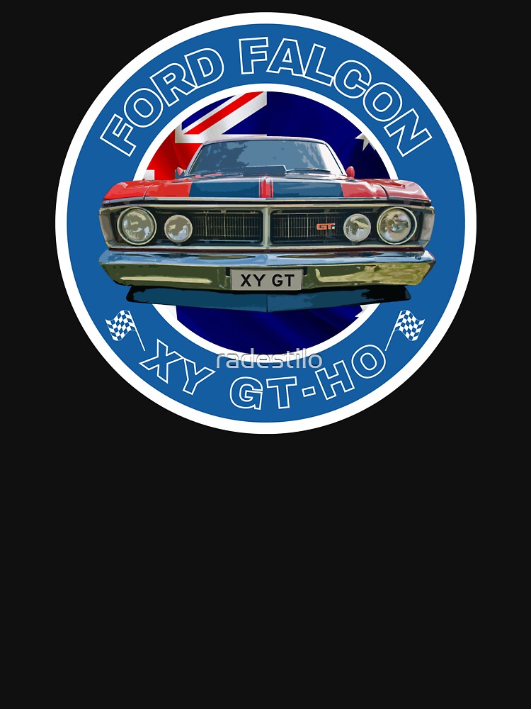 Thumbnail 7 of 7, Essential T-Shirt, Ford Falcon XY GT-HO Aussie Flag designed and sold by radestilo.