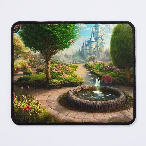 Item preview, Fantasy Castle, Magical Garden, Fairytale Painting designed and sold by SunDoor Art.
