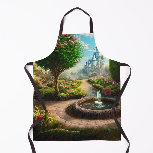 Item preview, Fantasy Castle, Magical Garden, Fairytale Painting designed and sold by SunDoor Art.