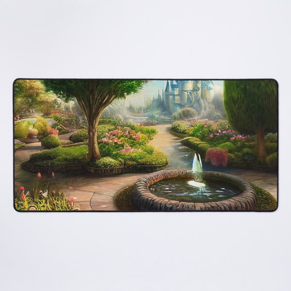 Item preview, Fantasy Castle, Magical Garden, Fairytale Painting designed and sold by SunDoor Art.