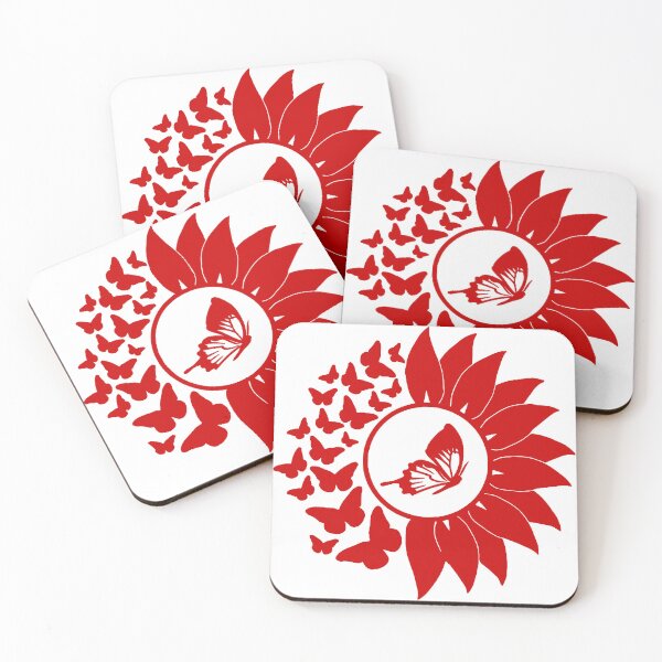 Item preview, Butterflies Flying from Sunflower Navy Blue Tattoo designed and sold by Summer-Winter.