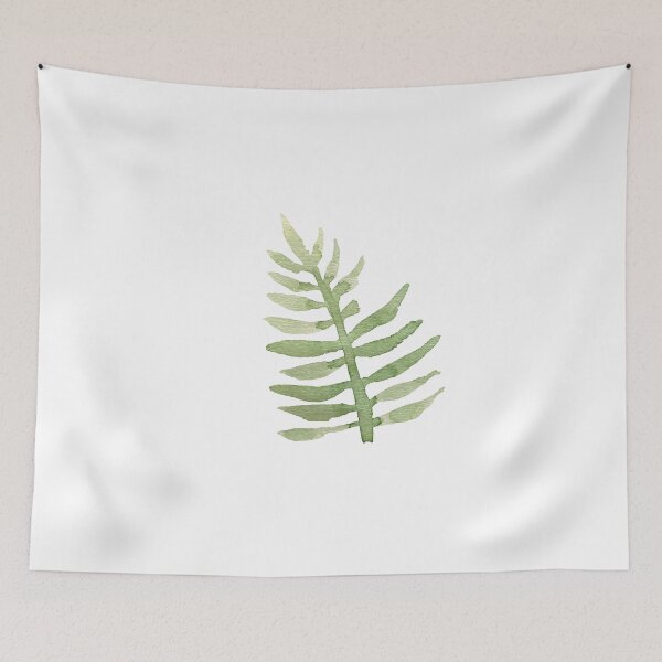 Item preview, Green branch leave watercolor illustration single object designed and sold by Yana Mustafina | Boho Soulful Designs.