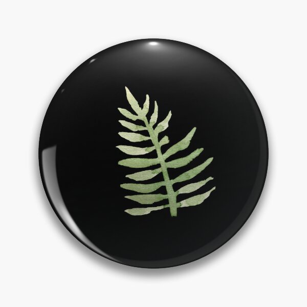 Item preview, Green branch leave watercolor illustration on black background  designed and sold by Yana Mustafina | Boho Soulful Designs.
