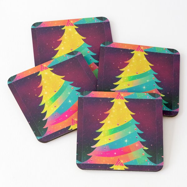 Item preview, Patrón de árbol de Navidad de neón brillante designed and sold by DesArtStudio.