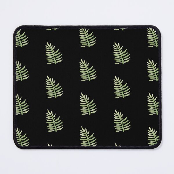 Item preview, Green branch leave seamless black pattern watercolor illustration designed and sold by Yana Mustafina | Boho Soulful Designs.
