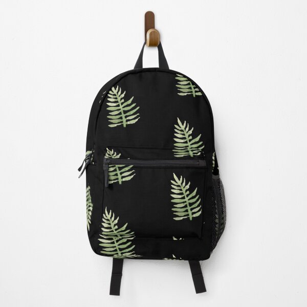 Item preview, Green branch leave seamless black pattern watercolor illustration designed and sold by Yana Mustafina | Boho Soulful Designs.