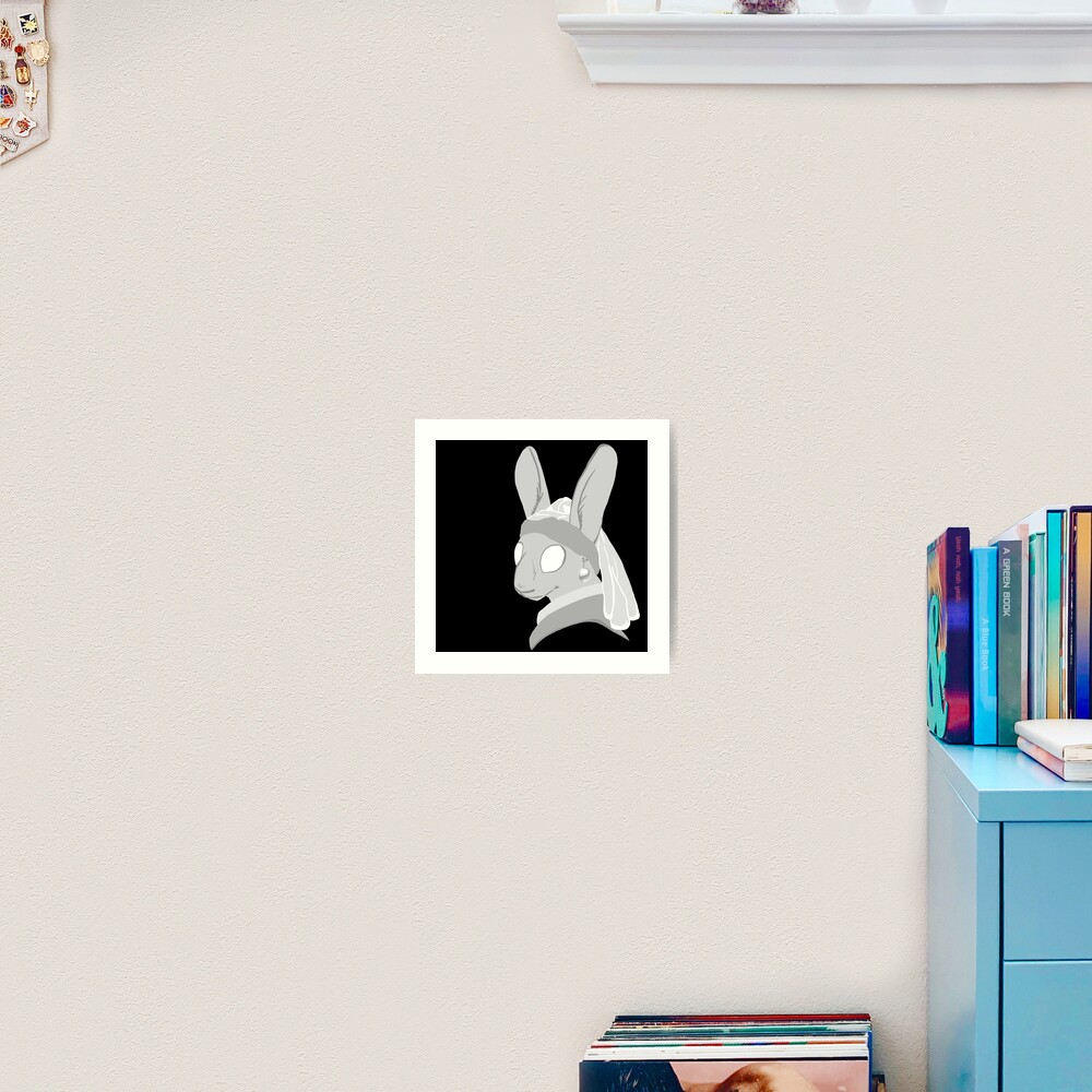 Bunny with a Pearl Earring Art Print
