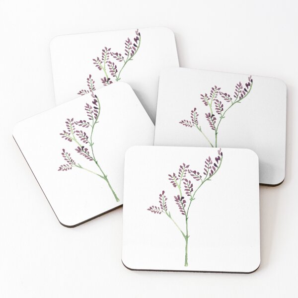 Item preview, Green violet branch leave watercolor illustration single object designed and sold by Yana Mustafina | Boho Soulful Designs.
