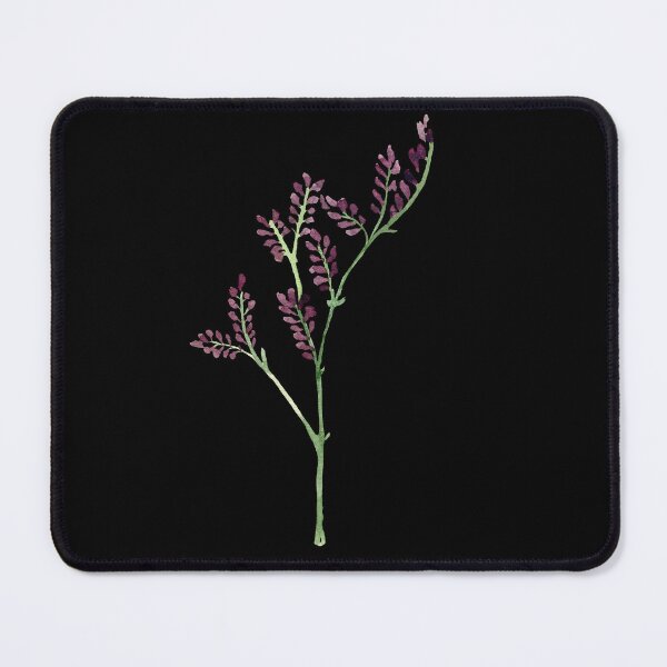 Item preview, Green violet leave watercolor illustration on black background  designed and sold by Yana Mustafina | Boho Soulful Designs.