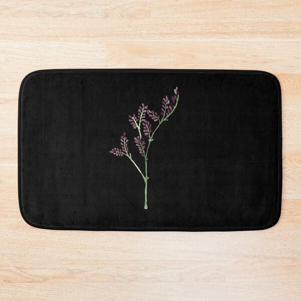 Item preview, Green violet leave watercolor illustration on black background  designed and sold by Yana Mustafina | Boho Soulful Designs.