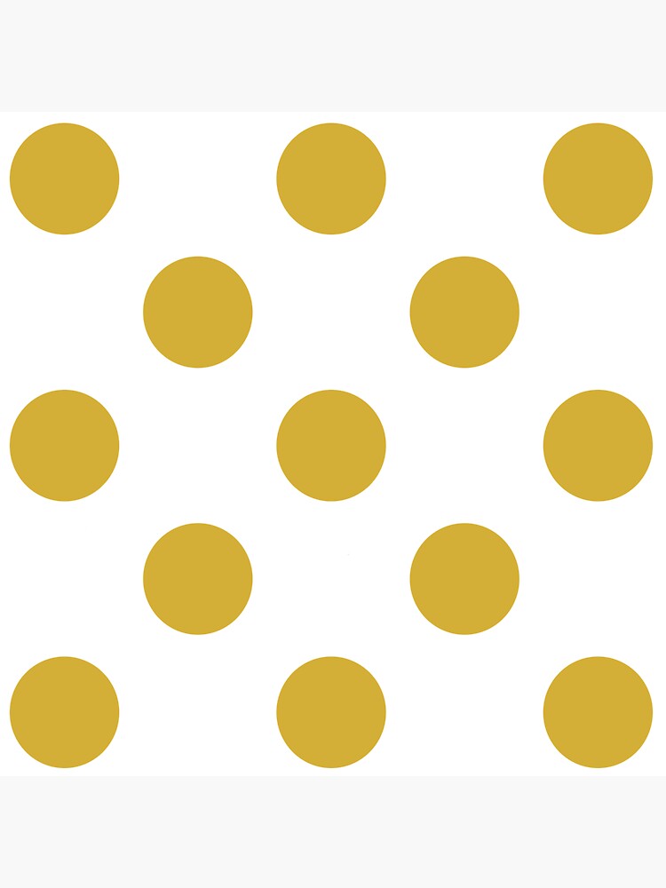 "Giant Gold on White Polka Dots " Sticker for Sale by SpotsDotsPrints