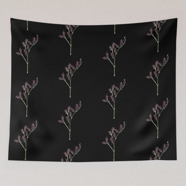 Item preview, green violet leave seamless black pattern watercolor illustration designed and sold by Yana Mustafina | Boho Soulful Designs.