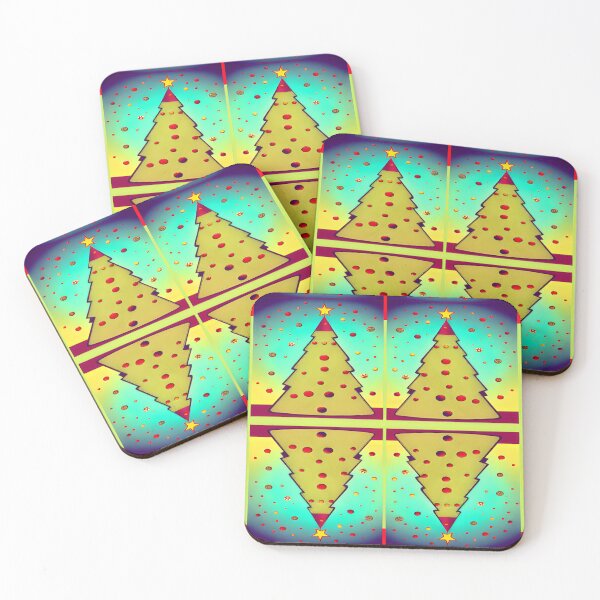 Item preview, Storybook Geometric Christmas Tree Pattern designed and sold by DesArtStudio.