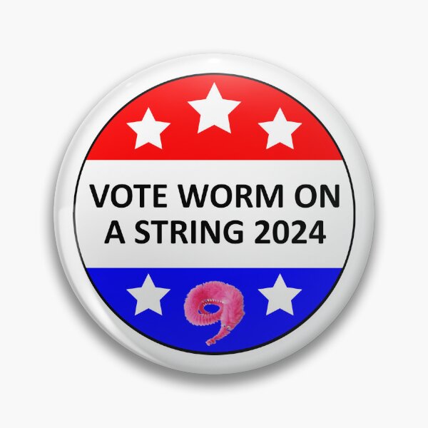 Item preview, vote worm on a string for president  designed and sold by CursedShirtCo.
