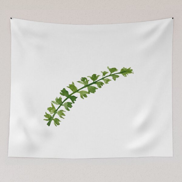 Item preview, Branch green leave watercolor illustration single object designed and sold by Yana Mustafina | Boho Soulful Designs.