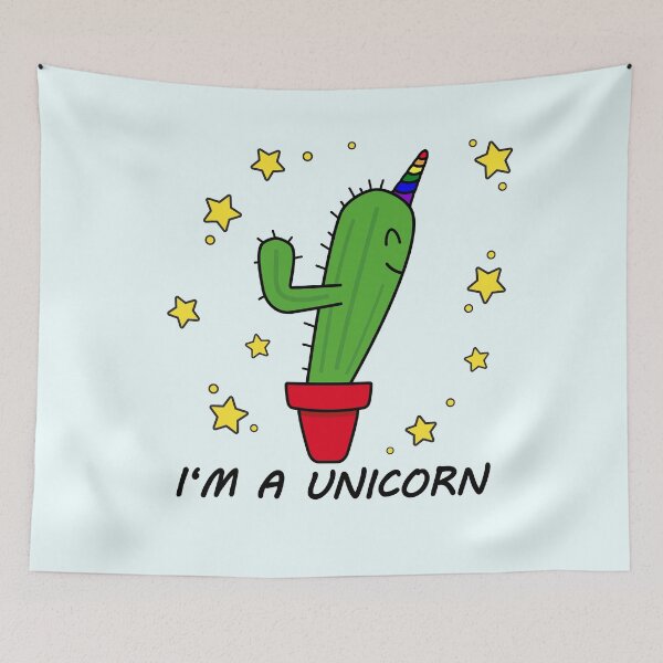 Item preview, I'M A UNICORN - Cute Look With Stars (Cactus) designed and sold by MonnemKefferdal.