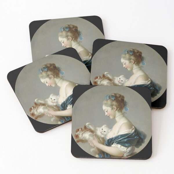 Item preview, Girl playing with a Dog and a Cat (18th century) - Jean Honoré Fragonard designed and sold by SALON DES ARTS.
