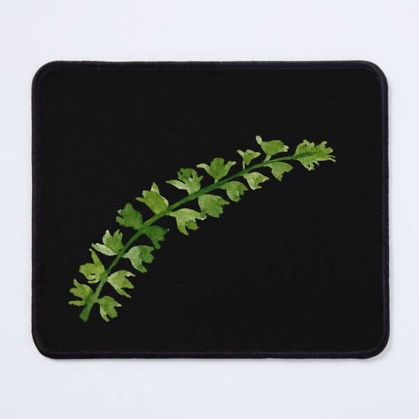 Item preview, Branch green leave watercolor illustration on black background  designed and sold by Yana Mustafina | Boho Soulful Designs.