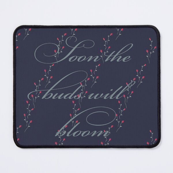Item preview, Tiny redrosebuds on blue designed and sold by Magdalena Eriksson Design.