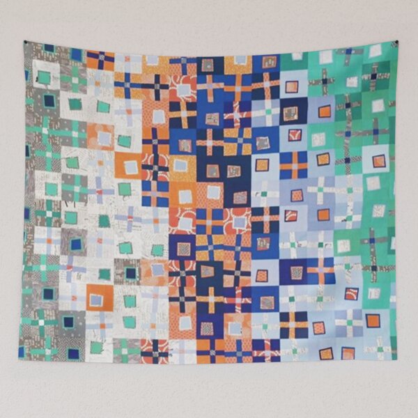 Aperçu de l'œuvre Motif de courtepointe abstrait moderne Croix tordues créée et vendue par ericajparra79.