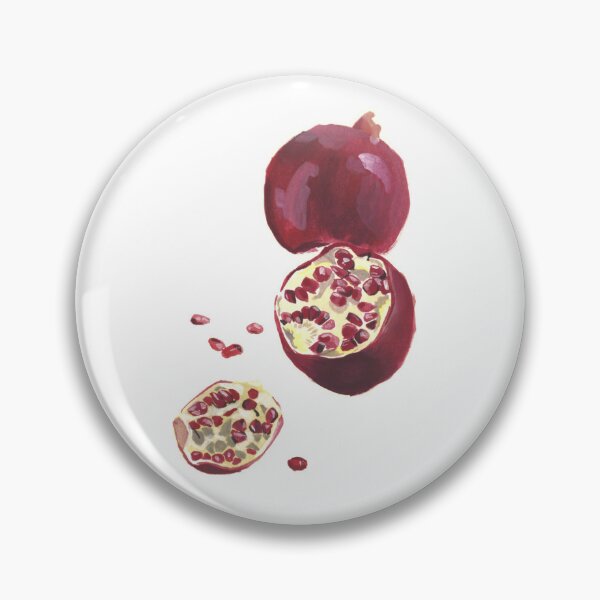 Item preview, pomegranate gouache illustration designed and sold by i-pencil-elf.