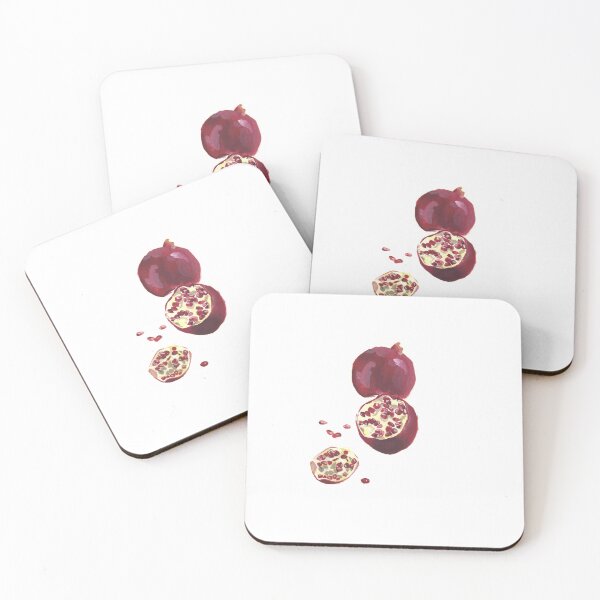 Item preview, pomegranate gouache illustration designed and sold by i-pencil-elf.