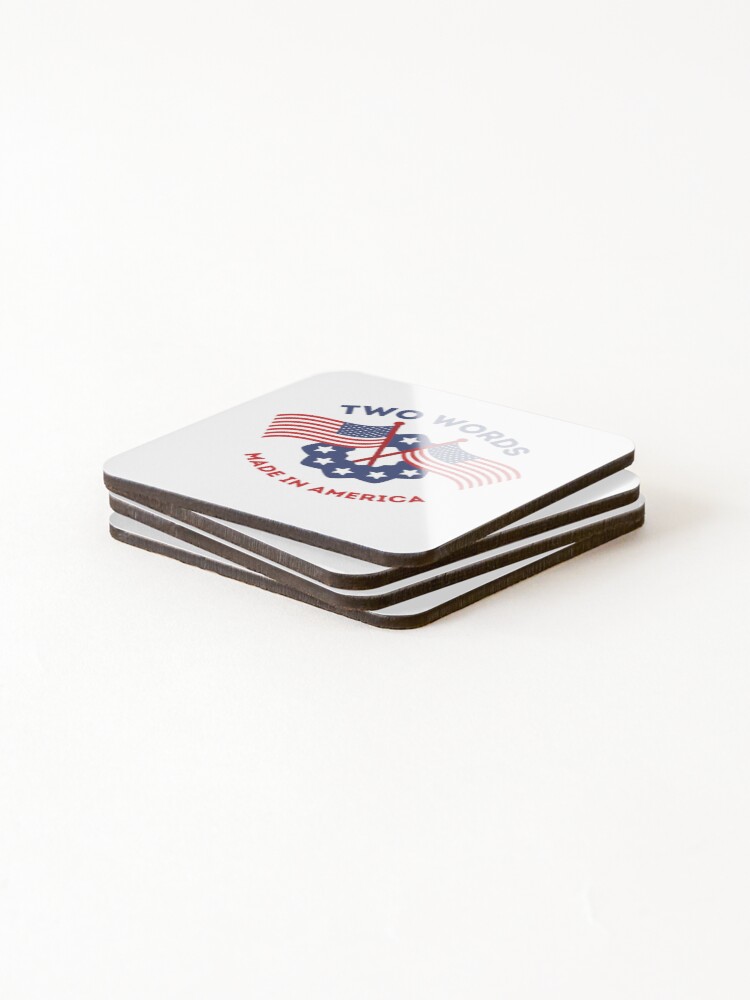 Thumbnail 4 of 5, Coasters (Set of 4), Two Words Made In America designed and sold by OneDayCollected.