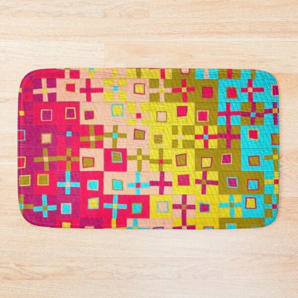 Item preview, Modern rainbow Quilt Pattern Crooked Crosses designed and sold by ericajparra79.