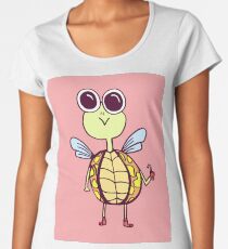 Turtle bug with background Women's Premium T-Shirt