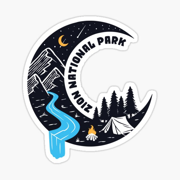 Vista previa del artículo con la obra «Campamento lunar del Parque Nacional Zion», diseñado y vendido por JordanHolmes.