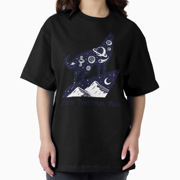 Vista previa del artículo con la obra «Lobo espacial del Parque Nacional Zion», diseñado y vendido por JordanHolmes.