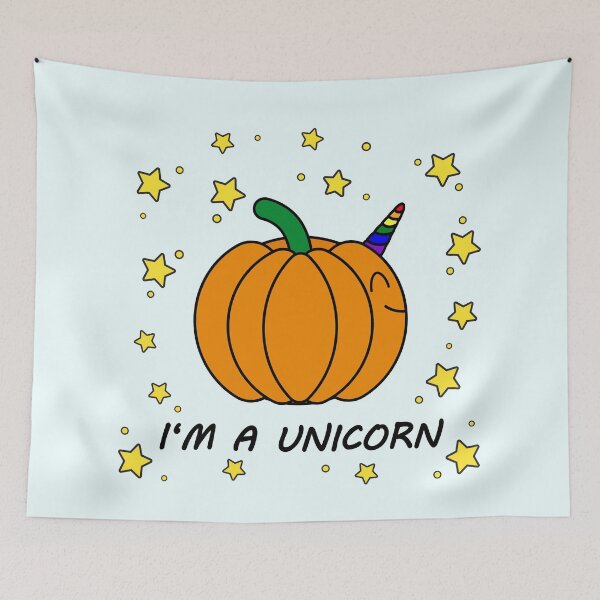 Item preview, I'M A UNICORN - Sweet Look With Stars (pumpkin) designed and sold by MonnemKefferdal.