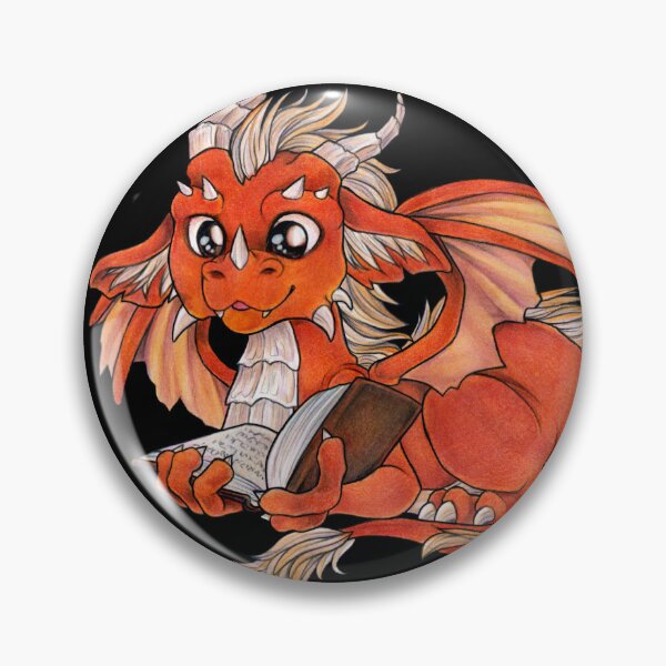 Artikelvorschau, Niedlicher Lesender Drache Fantasy Geschenkidee entworfen und verkauft von ZadzeneaArt.