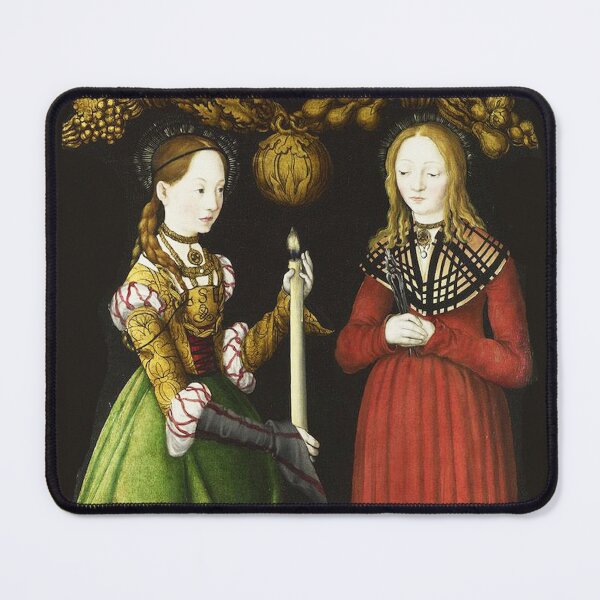 Item preview, Two medieval ladies vintage German Renaissance art designed and sold by Vintage Designs +.