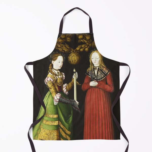 Item preview, Two medieval ladies vintage German Renaissance art designed and sold by Vintage Designs +.
