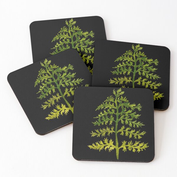 Item preview, Branches leave watercolor illustration on black background  designed and sold by Yana Mustafina | Boho Soulful Designs.