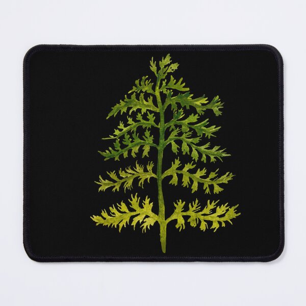 Item preview, Branches leave watercolor illustration on black background designed and sold by Yana Mustafina | Boho Soulful Designs.