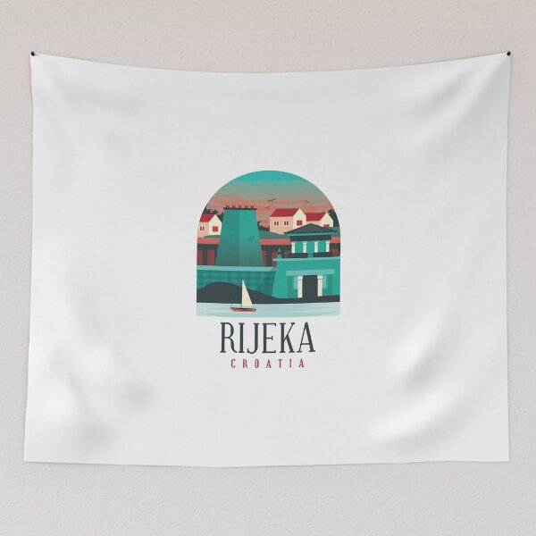 Item preview, RIJEKA CROATIA Skyline Shirt Design Gift present birthday christmas designed and sold by Timcito.