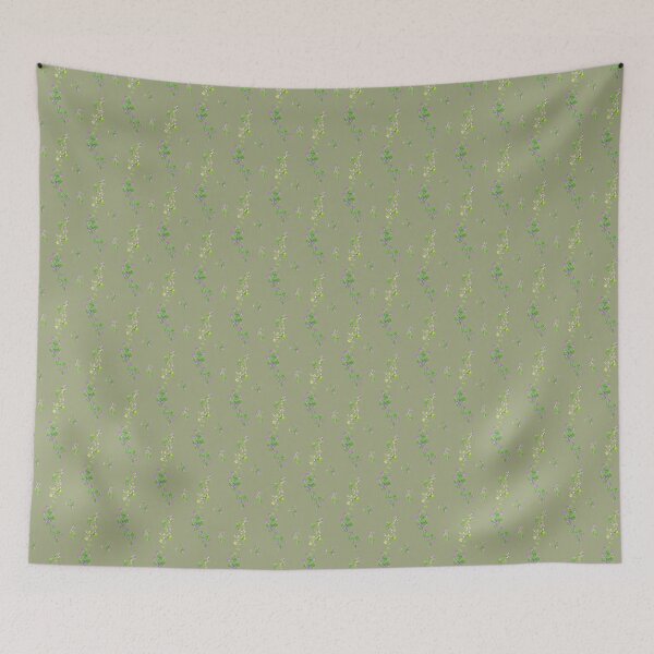 Item preview, Cranesbill patterns on green designed and sold by Magdalena Eriksson Design.