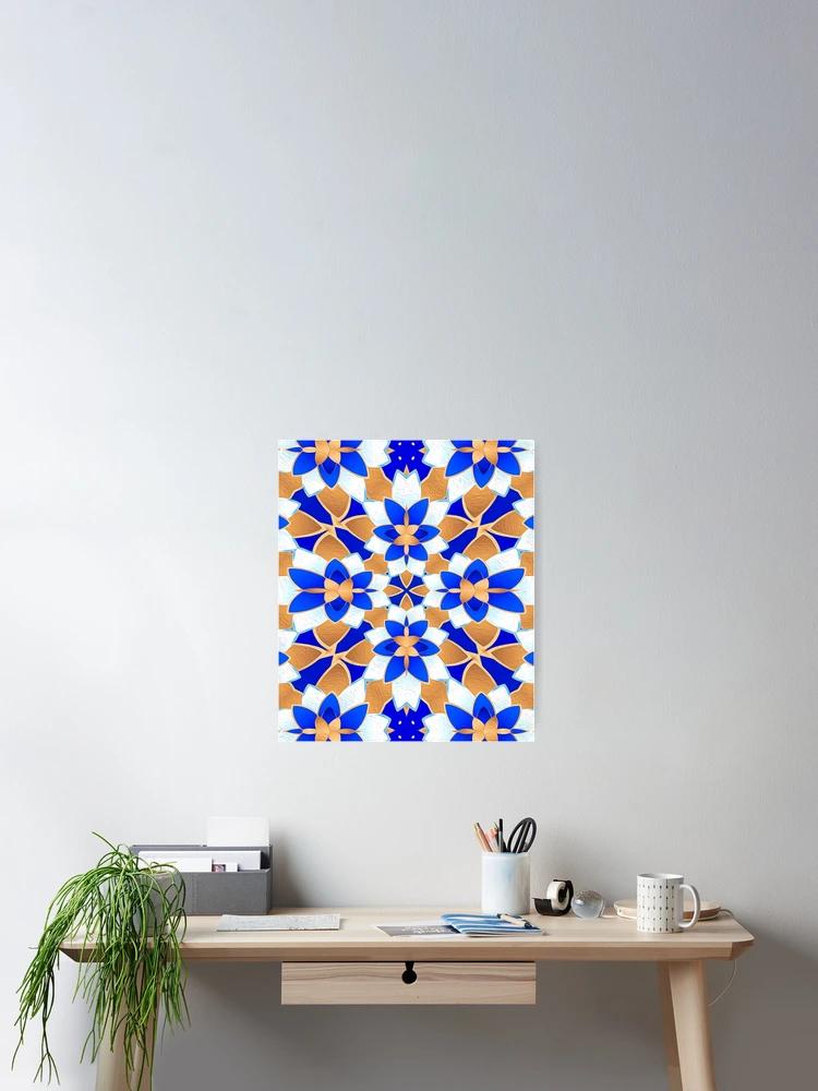 Thumbnail 2 of 3, Poster, Abstract Flower Pattern designed and sold by Patternflower.