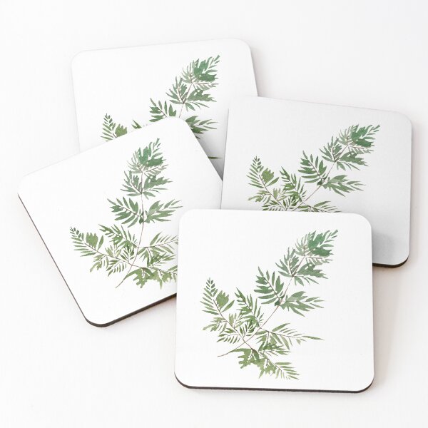 Item preview, Leave green branch watercolor illustration single object designed and sold by Yana Mustafina | Boho Soulful Designs.