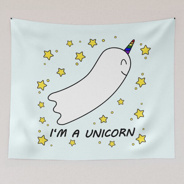 Item preview, I'M A UNICORN - Sweet Look With Stars (ghost) designed and sold by MonnemKefferdal.