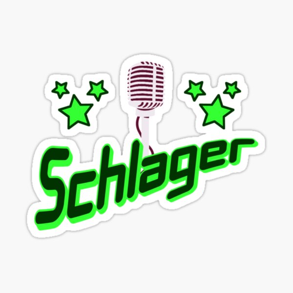 "Schlager Musik Schlagermusik Party Volksmusik Fan " Sticker for Sale