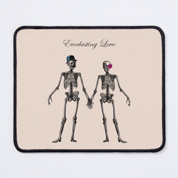 Item preview, Gothic skeleton couple (old pink) designed and sold by Madame Memento.