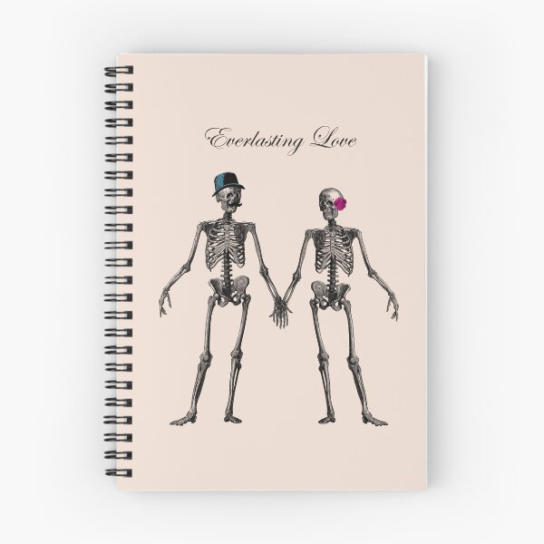 Item preview, Gothic skeleton couple (old pink) designed and sold by Madame Memento.